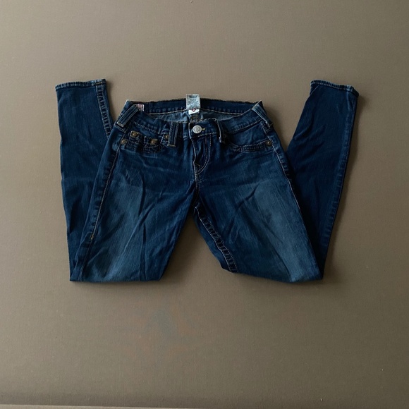 True Religion Casey Jeans Sz 28 Low Rise Skinny Denim Jeans - Picture 5 of 11
